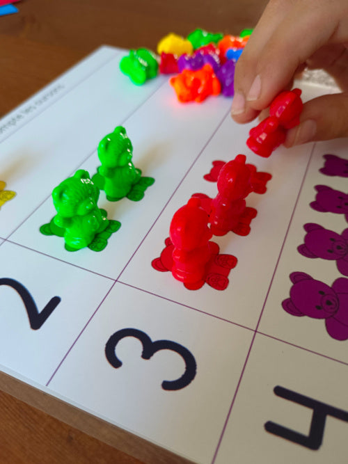 L'importance des oursons de comptage dans l'apprentissage des mathématiques selon la méthode Montessori